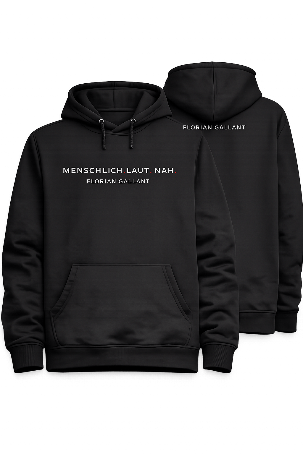Schwarzer Hoodie Entwurf